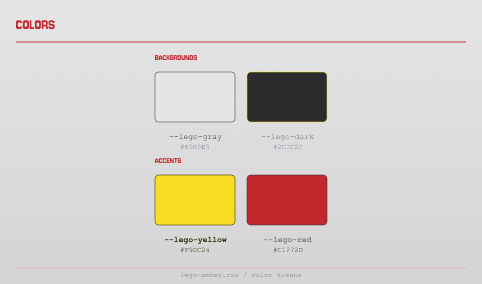 LEGO Temple color palette